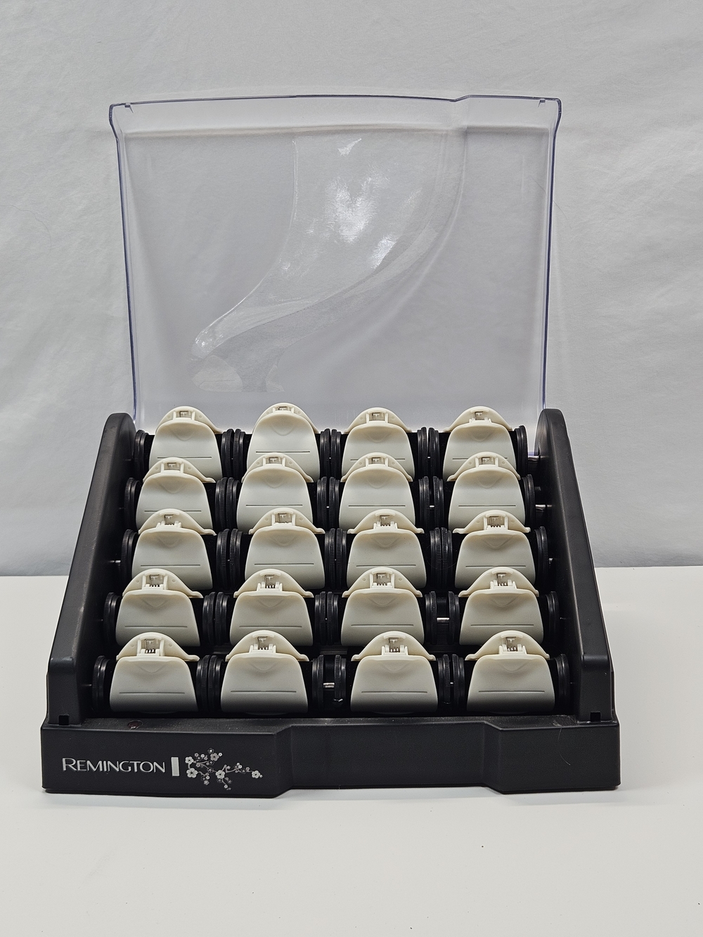 Remington T Studio H9000 Hot Rollers Hair Curlers Pearl Heated Ceramic 20 Clips